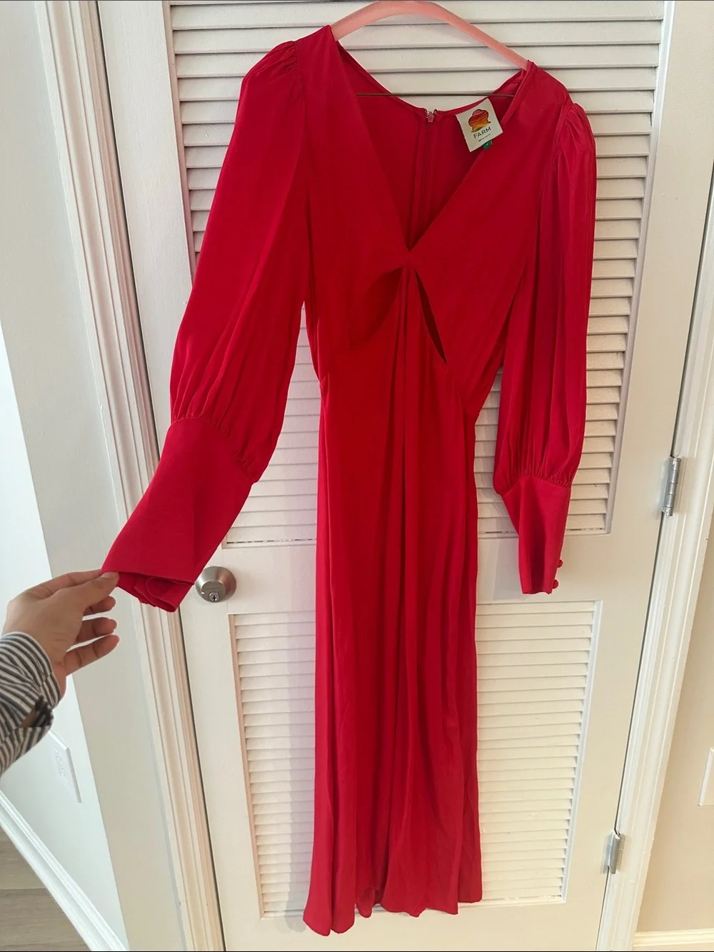 FARM Rio Red V-Neck Maxi Dress